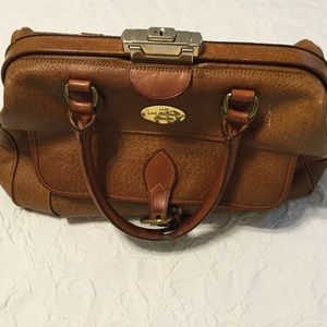 L&G Boldrini Handbag Doctor Style Brown Leather Vintage